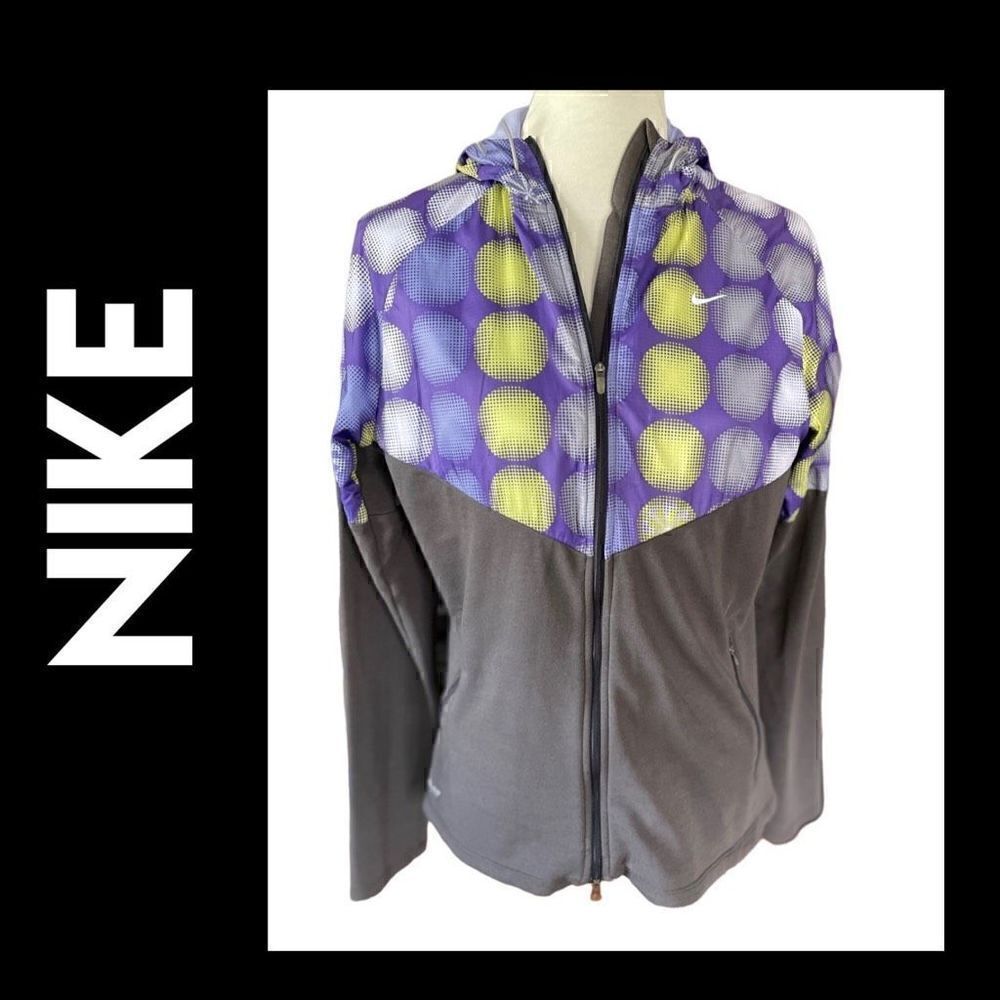 Nike Dri Fit Running Jacket Long Sleeve Hooded Size Large